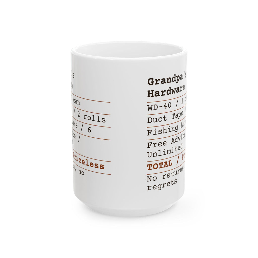 Funny Grandpa Receipt Coffee Mug Hardware Advice For Grandpa