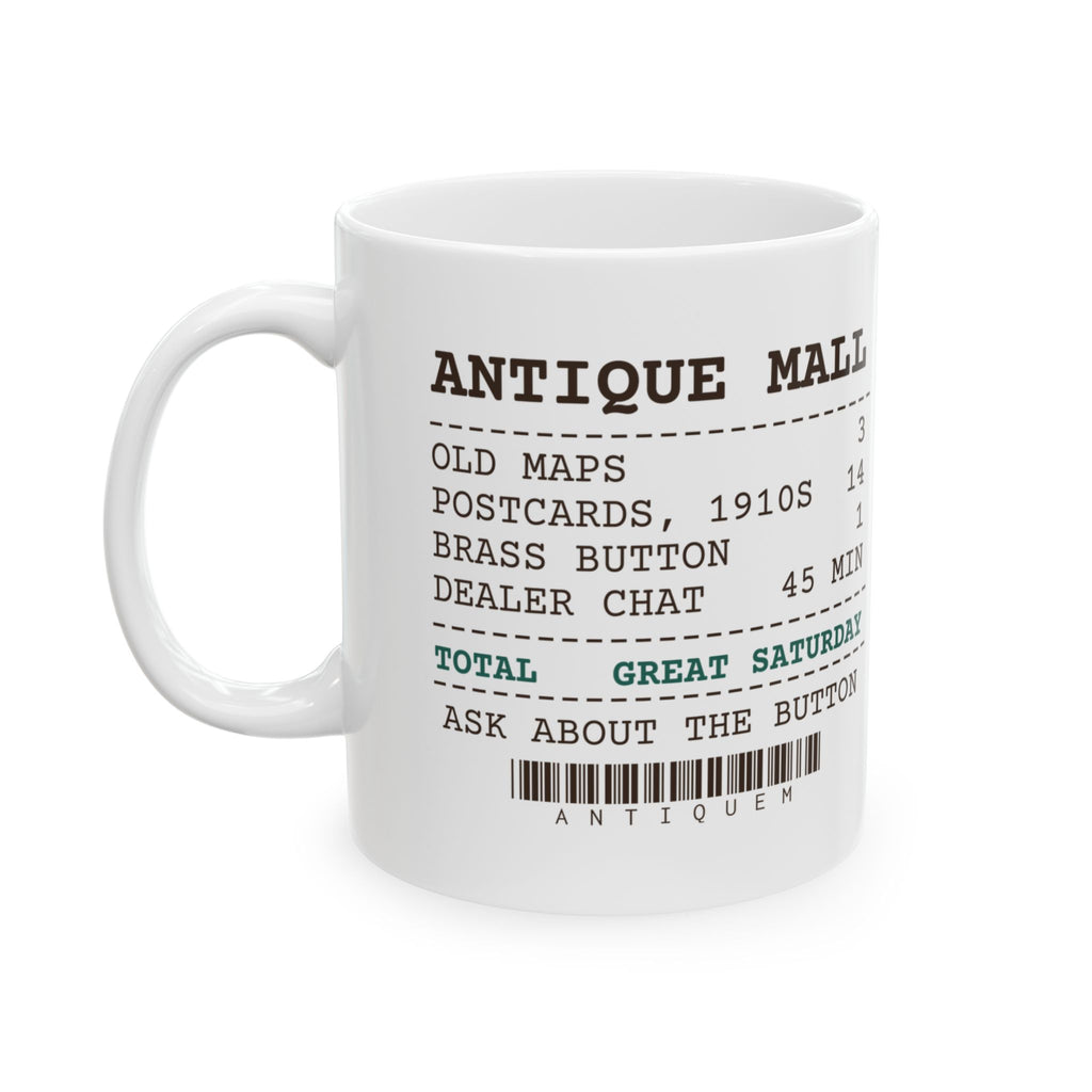 Funny History Buff Coffee Mug Antique Mall Receipt