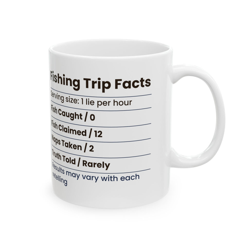 Funny Grandpa Fishing Nutrition Facts Coffee Mug For Grandpa