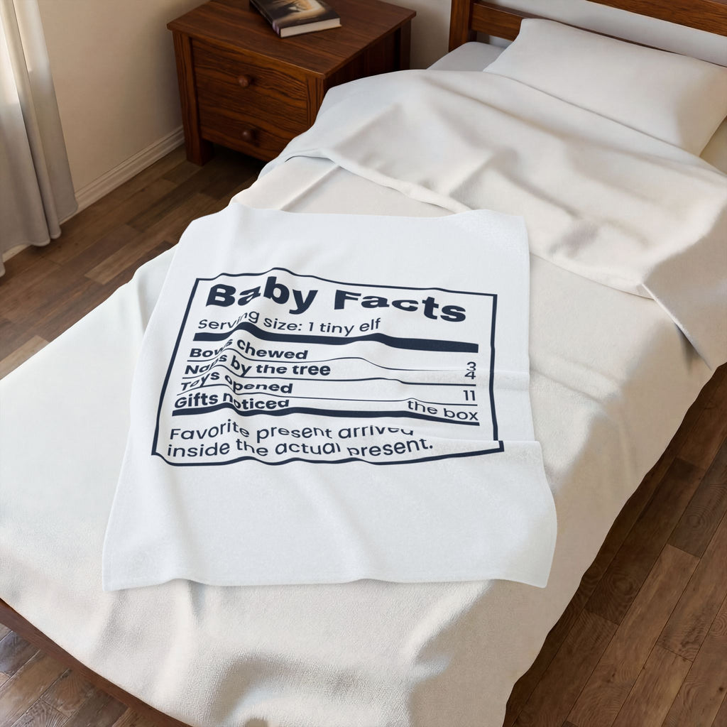 Funny Christmas Throw Blanket Baby Facts Gifts Noticed The Box