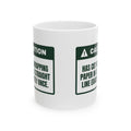 Funny Christmas Wrapping Paper Coffee Mug Cut The Paper Straight Once