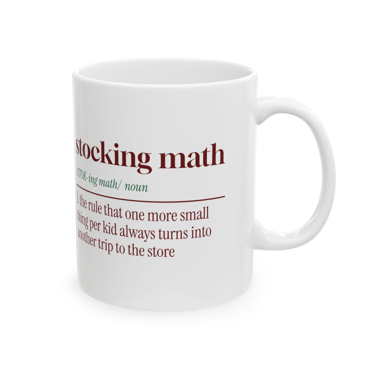Funny Christmas Coffee Mug Stocking Math Dictionary Definition