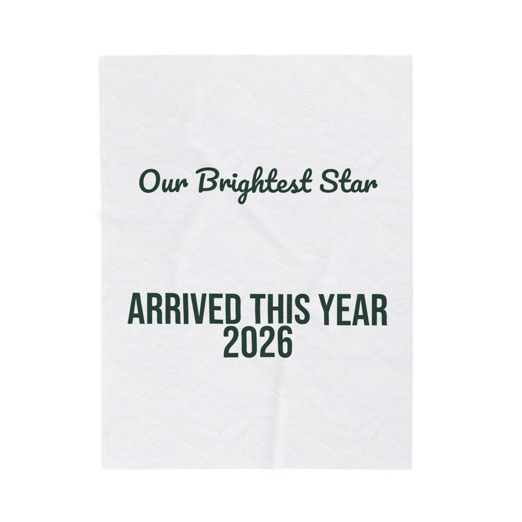 Baby's First Christmas Throw Blanket Our Brightest Star Arrived 2026