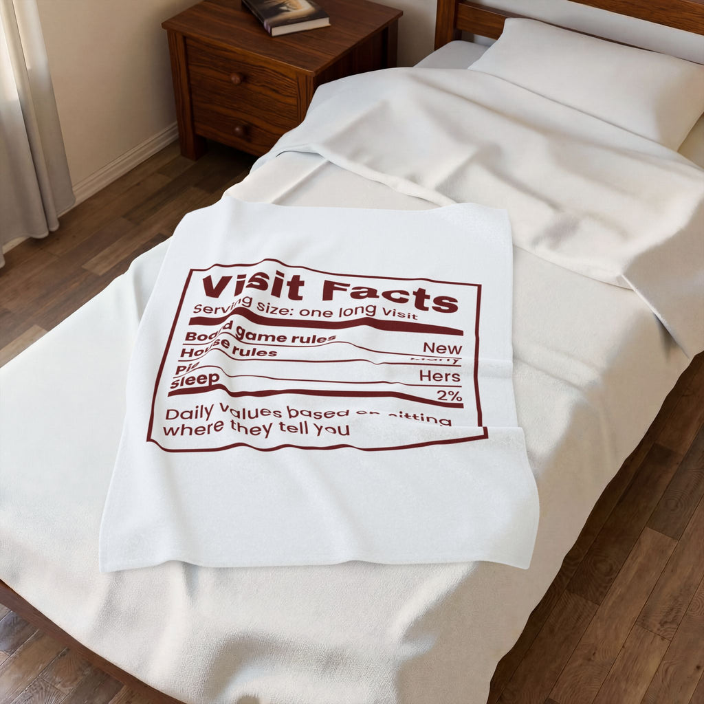 Funny Christmas Throw Blanket Visit Facts House Rules Many For In-Laws