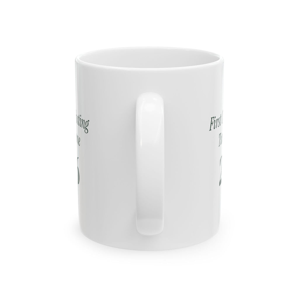 Funny Christmas Hosting Coffee Mug First Christmas Hosting 2026