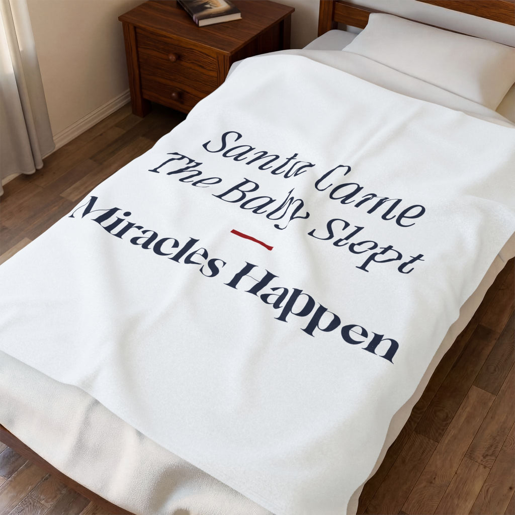 Funny Christmas Throw Blanket Santa Came The Baby Slept For New Parents