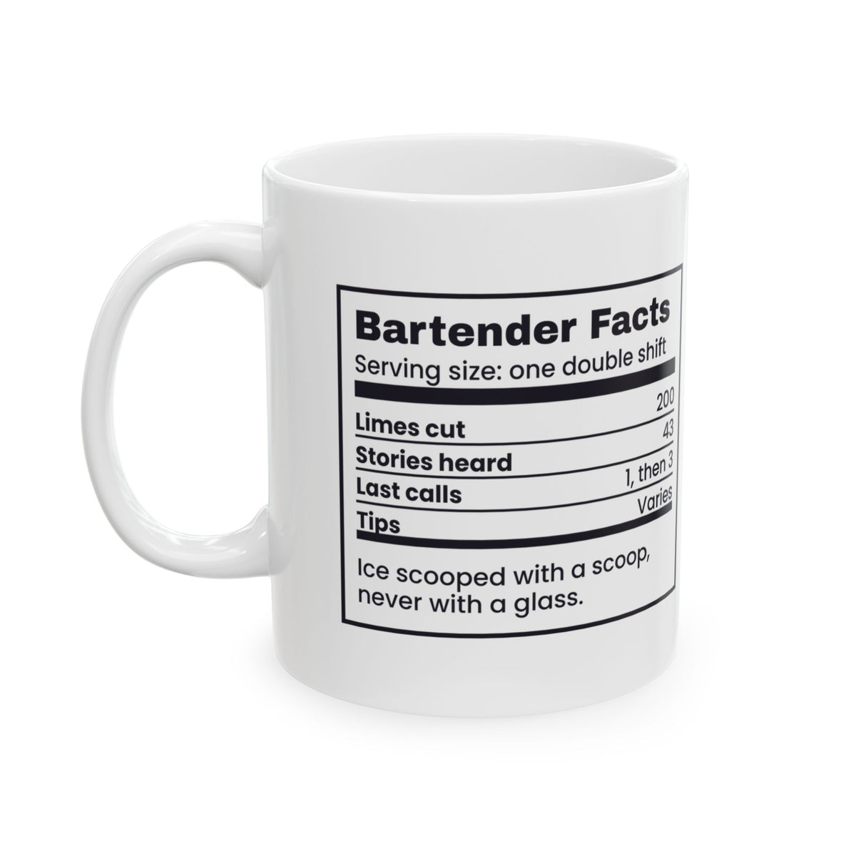 Funny Bartender Mug Bartender Facts Limes Cut Stories Heard