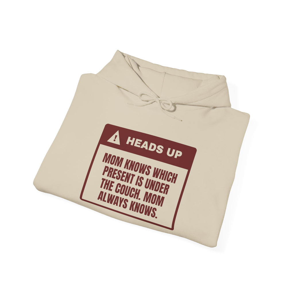 Funny Christmas Mom Hoodie Mom Knows What's Under The Couch