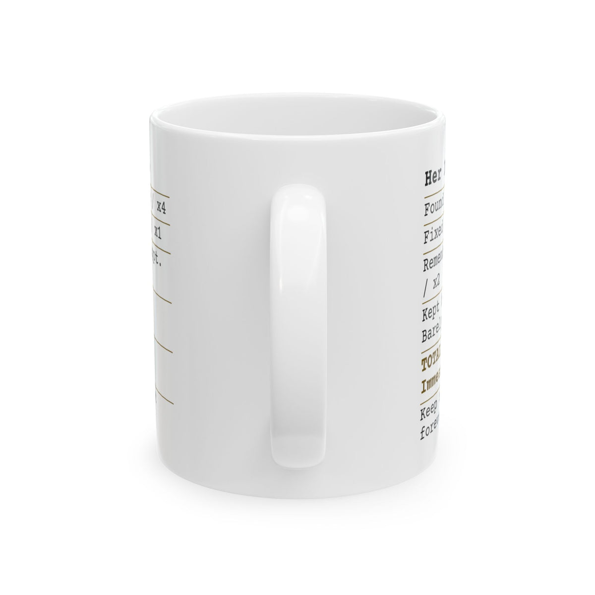 Funny Wife Coffee Mug Her Daily Tab Receipt For Wife