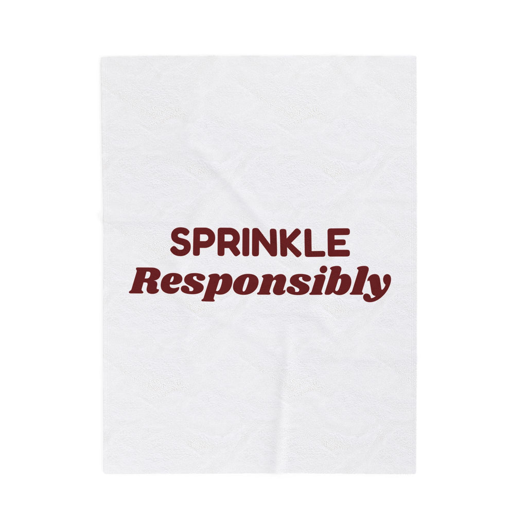 Funny Christmas Cookie Baking Throw Blanket Sprinkle Responsibly