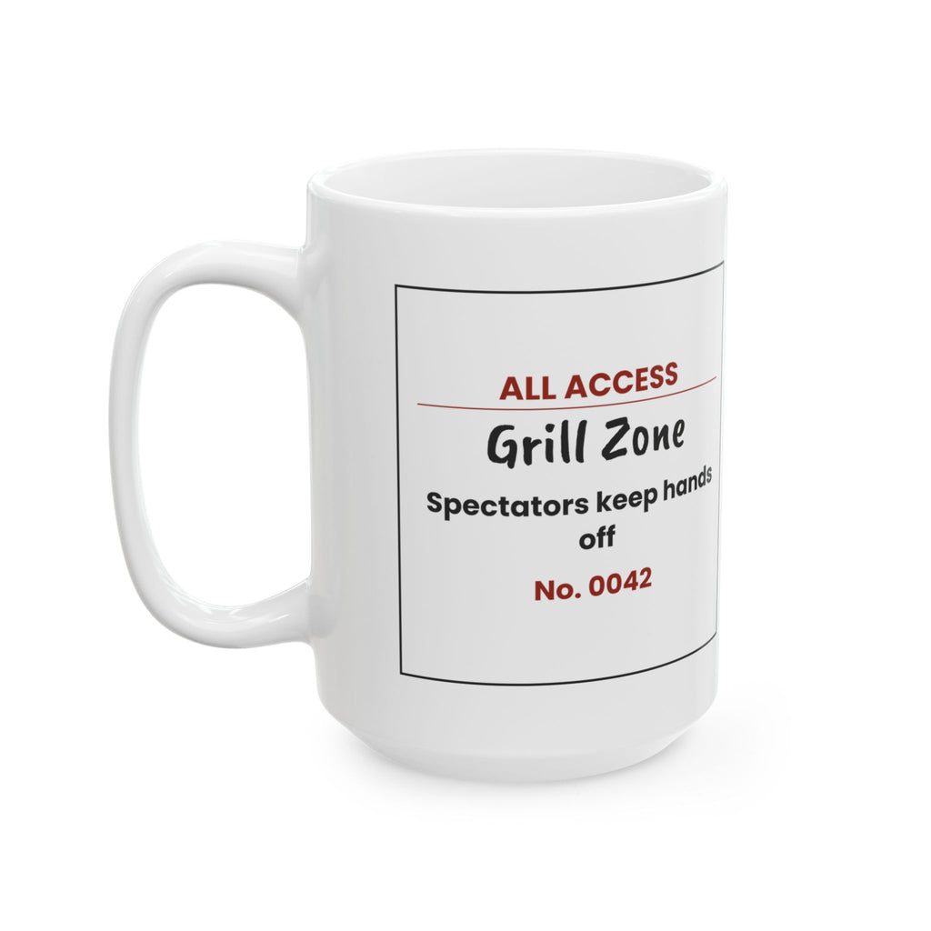 Grill Zone Ticket Coffee Mug Spectators Hands Off For Dad