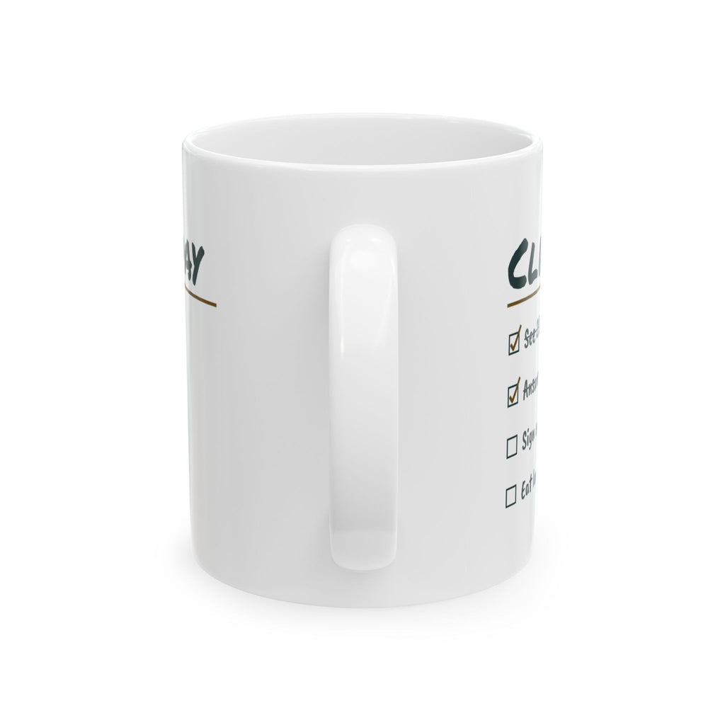 Funny Nurse Practitioner Coffee Mug Clinic Day Checklist For NPs