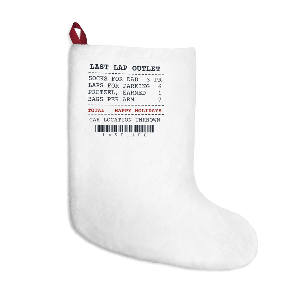 Funny Christmas Shopping Christmas Stocking Last Lap Outlet Receipt