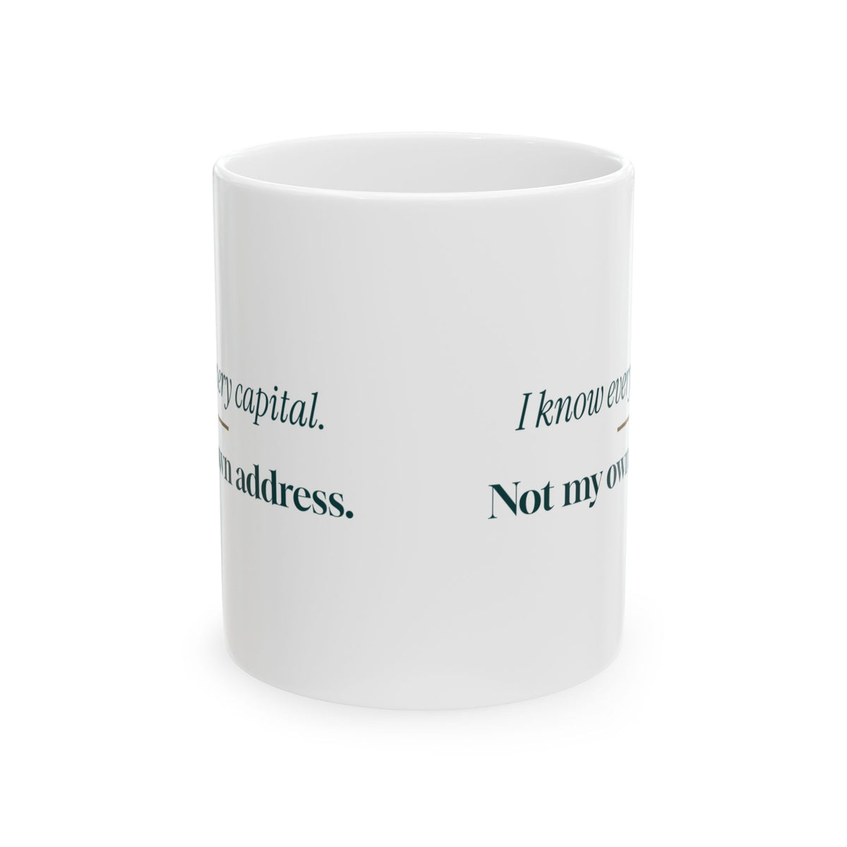 Trivia Coffee Mug "I Know Every Capital" For Geeks