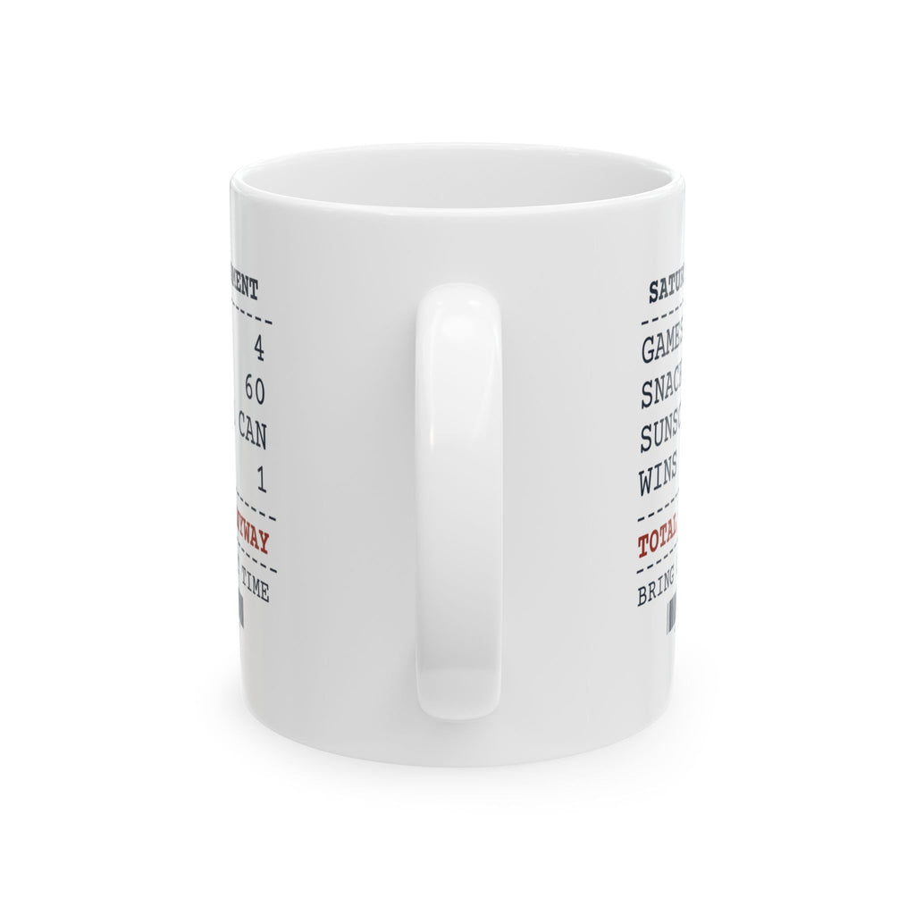 Funny Sports Coach Coffee Mug Saturday Tournament Proud Anyway Receipt