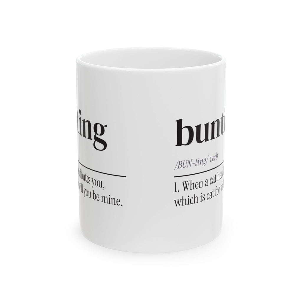 Funny Cat Coffee Mug Bunting Means Will You Be Mine For Cat Lovers