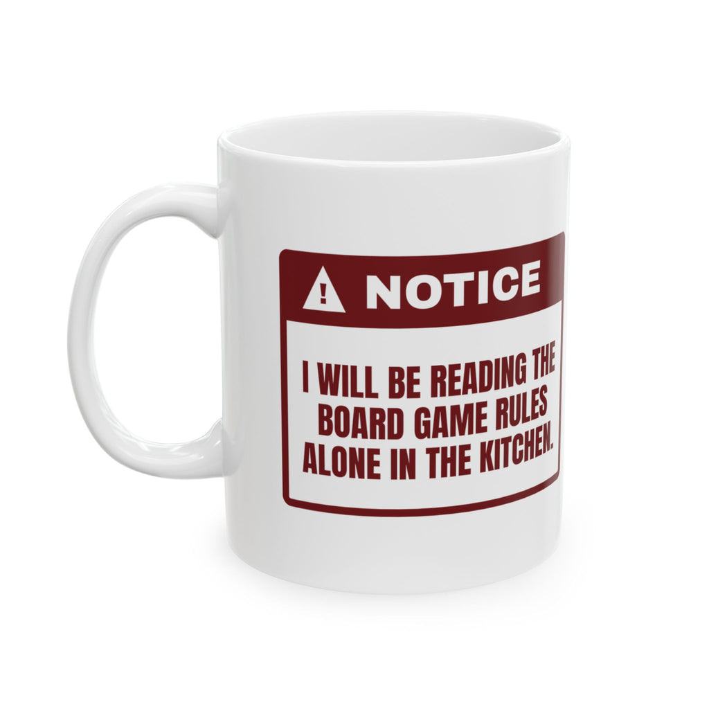 Funny Christmas Coffee Mug Reading The Game Rules Alone For Introverts