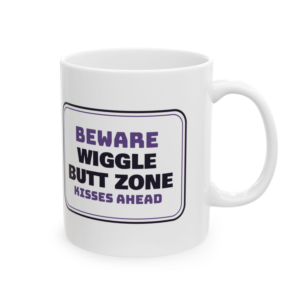 Funny Pit Bull Mug Beware Wiggle Butt Zone Sign For Pit Bull Owners