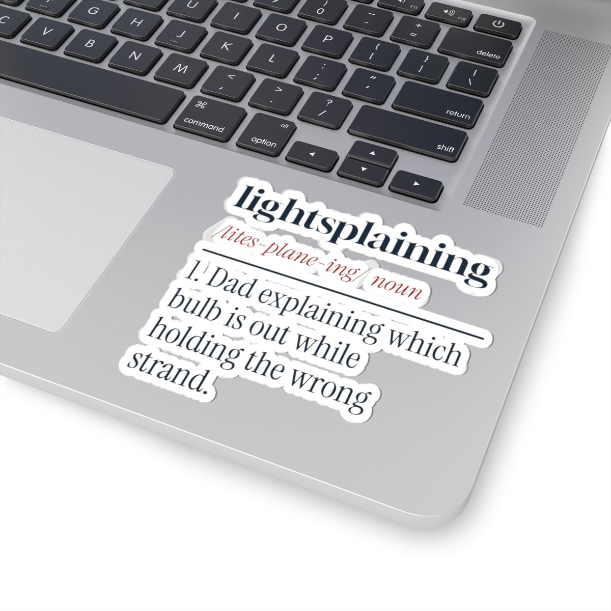 Funny Dad Christmas Sticker Lightsplaining Dictionary Definition