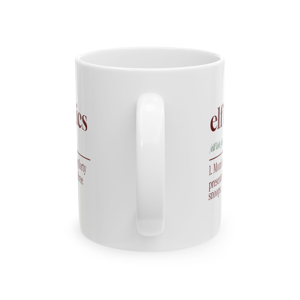Funny Christmas Mom Coffee Mug Elf Logistics Dictionary Definition