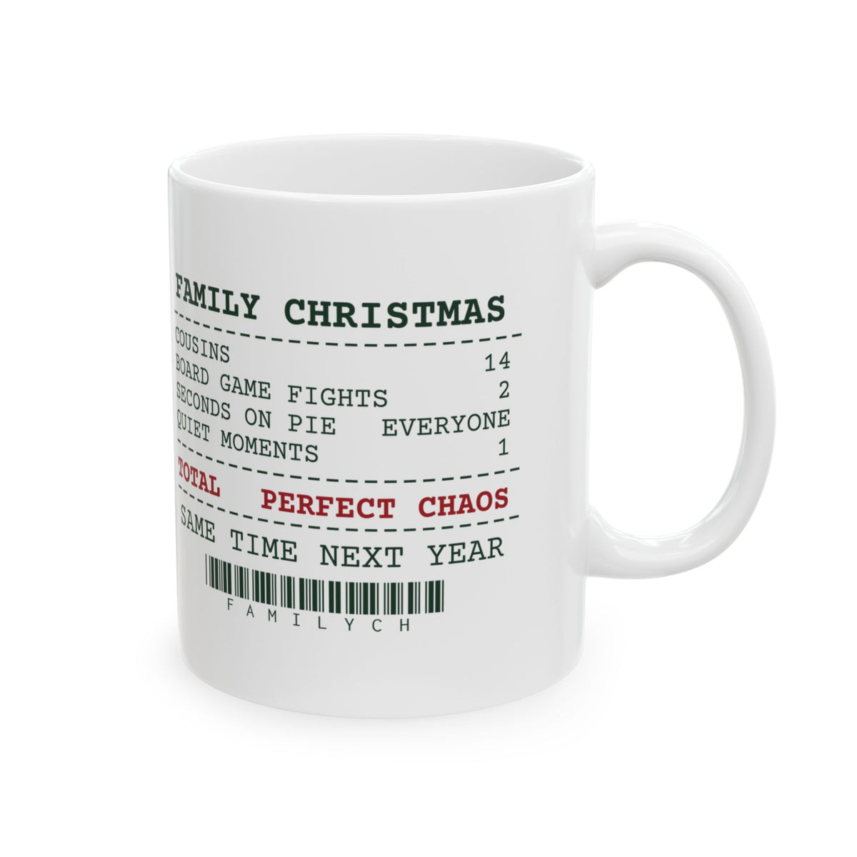 Funny Family Christmas Coffee Mug Family Christmas Receipt