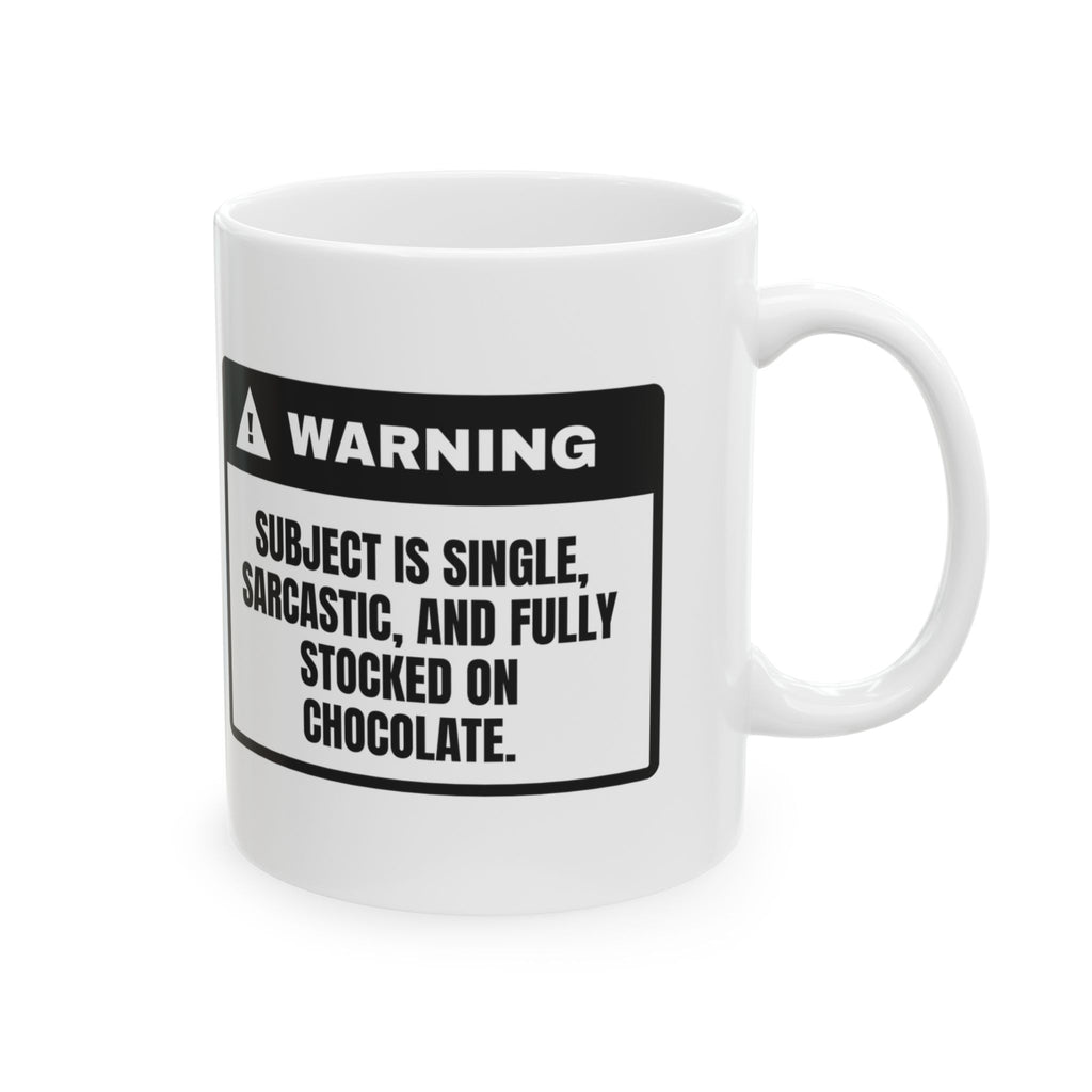Funny Single Coffee Mug Warning Label Sarcastic Fully Stocked For Her