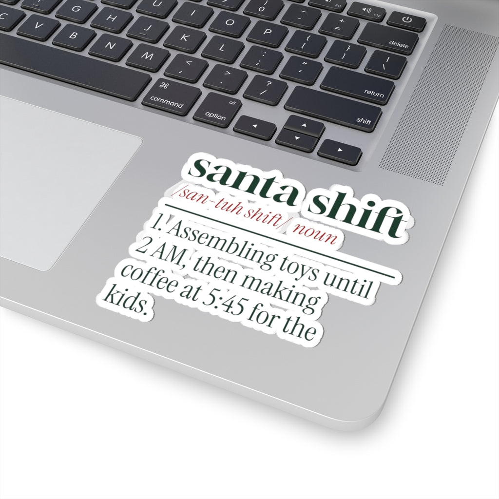 Funny Christmas Sticker Santa Shift Dictionary For Parents