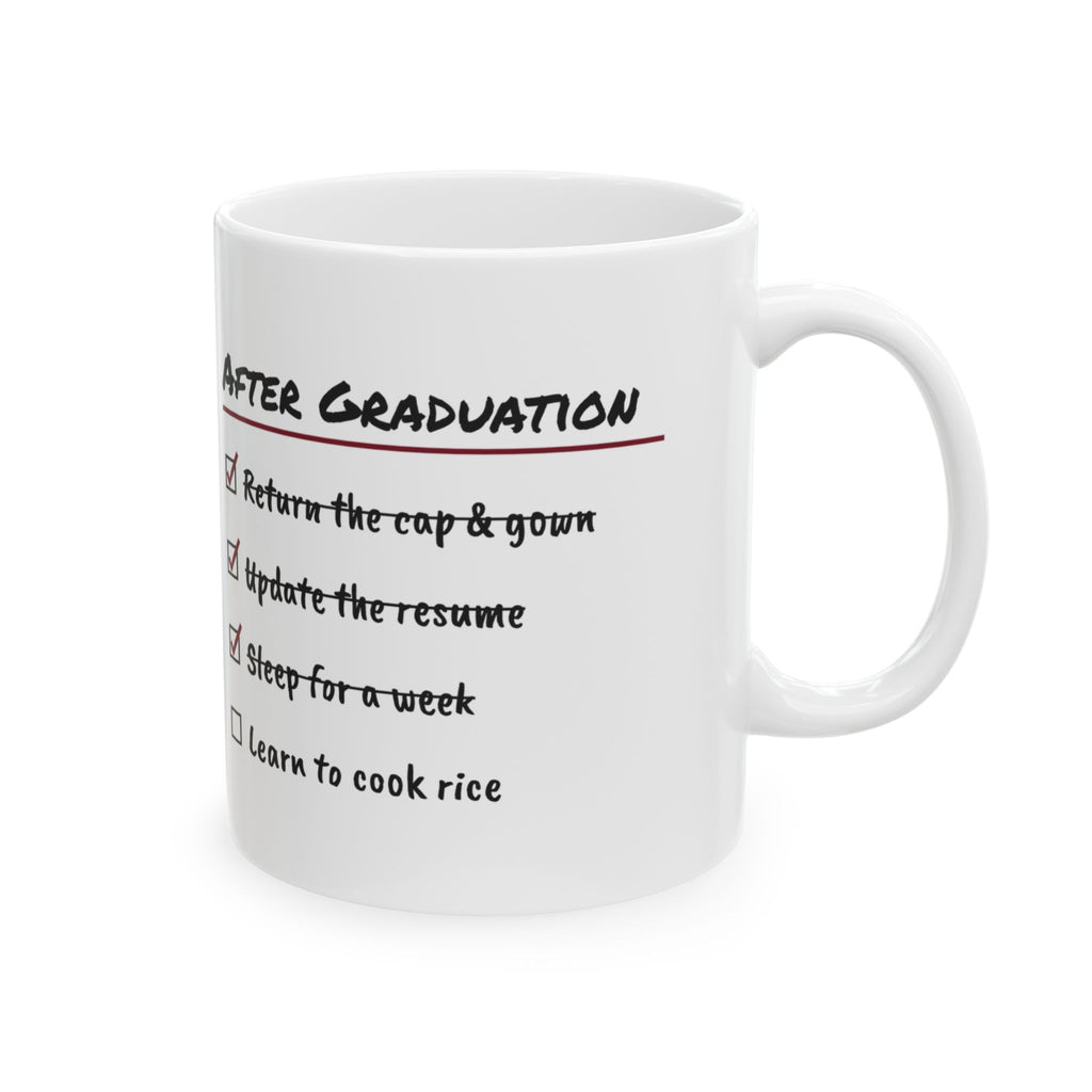Funny College Graduation Coffee Mug After Graduation Checklist