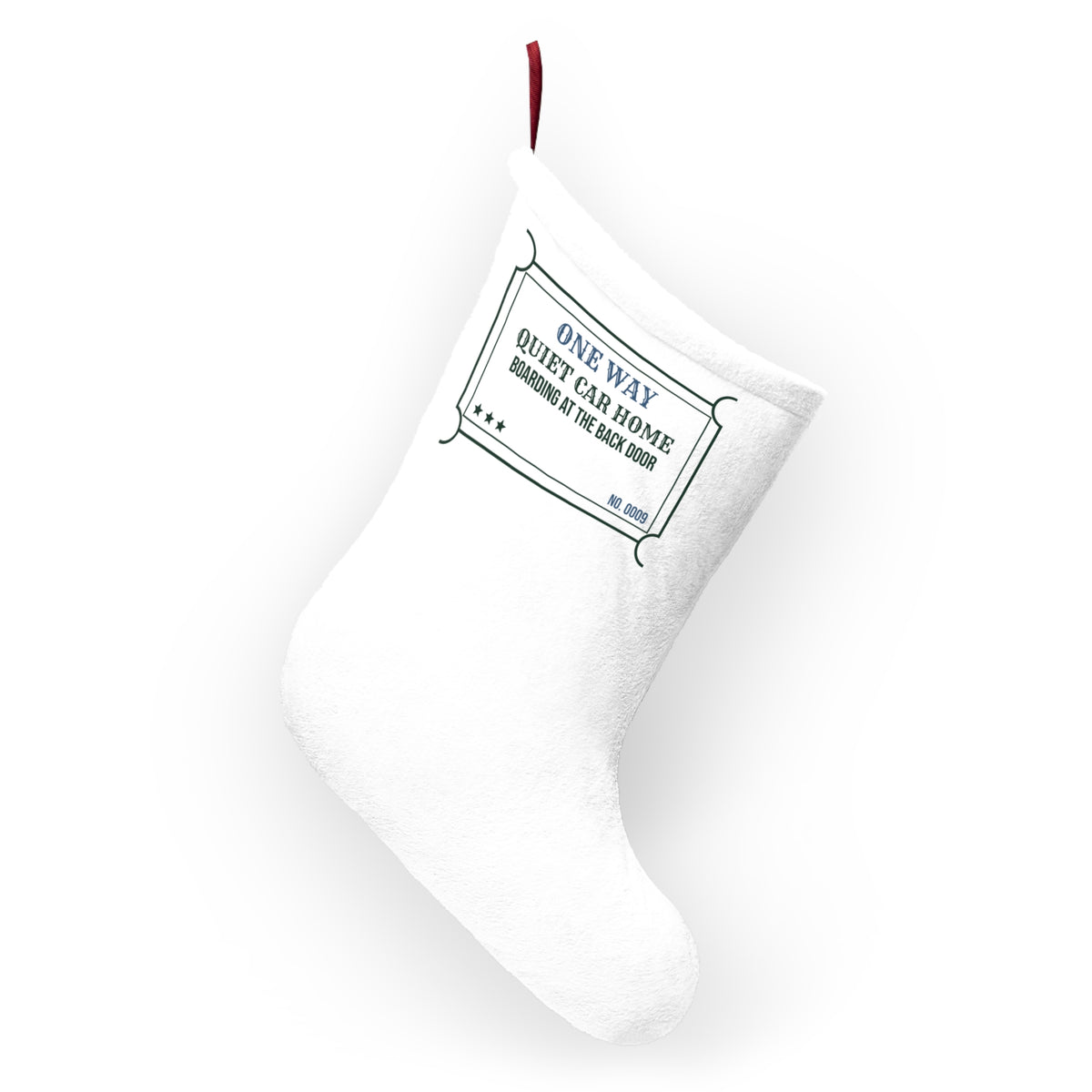 Funny Christmas Stocking Quiet Car Home Ticket For Introverts