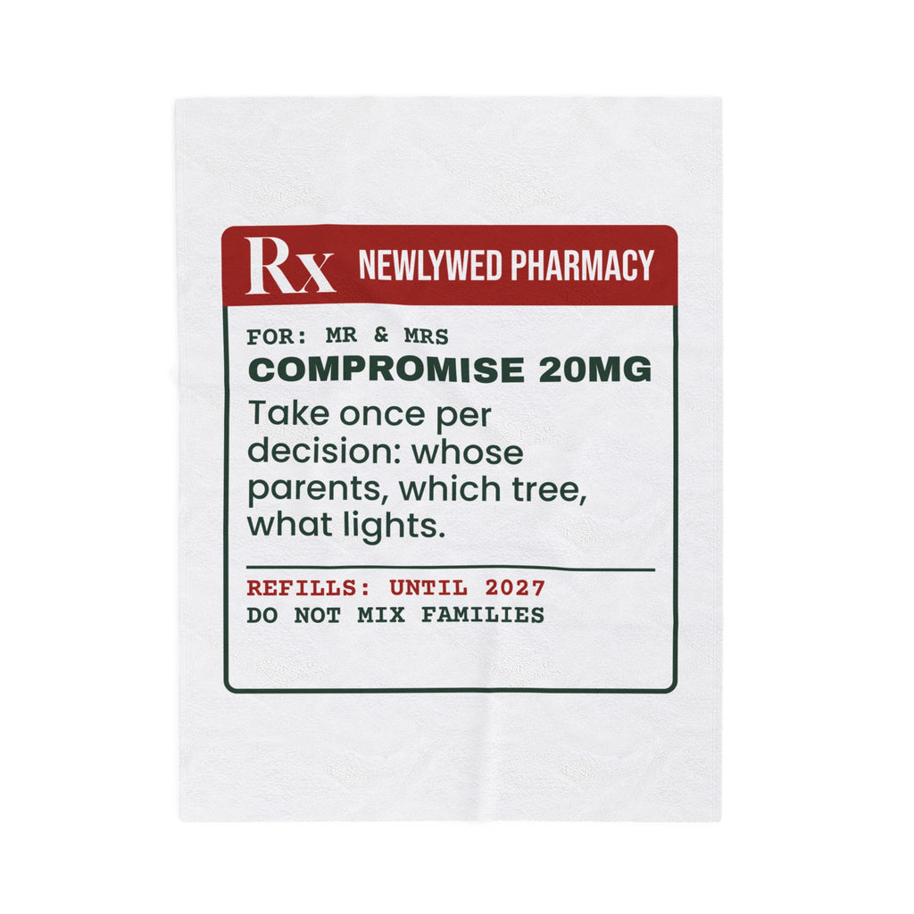 Funny Newlywed Christmas Throw Blanket Compromise 20mg Prescription