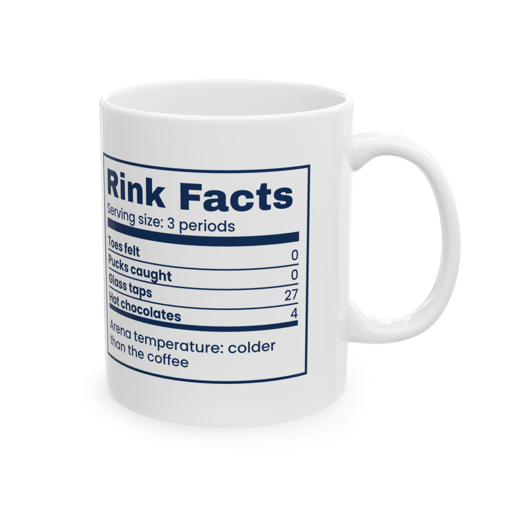 Funny Hockey Mom Coffee Mug Rink Facts Toes Felt Zero