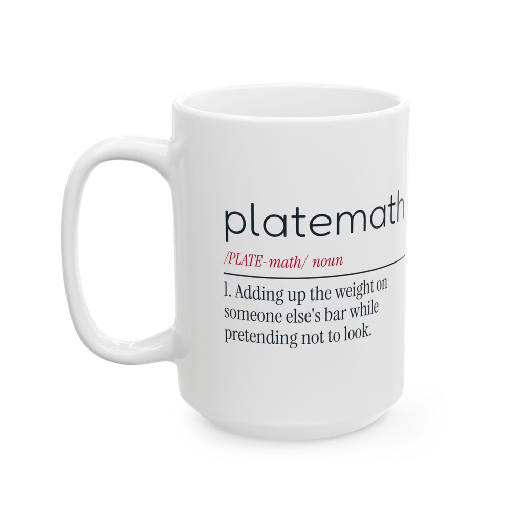 Funny Weightlifting Coffee Mug Platemath Definition For Lifters