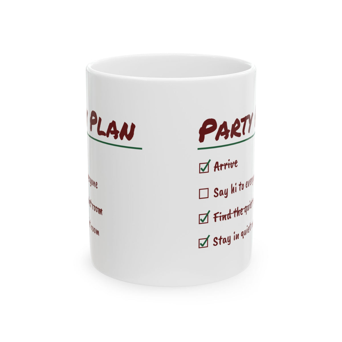 Funny Christmas Introvert Coffee Mug Find The Quiet Room Checklist