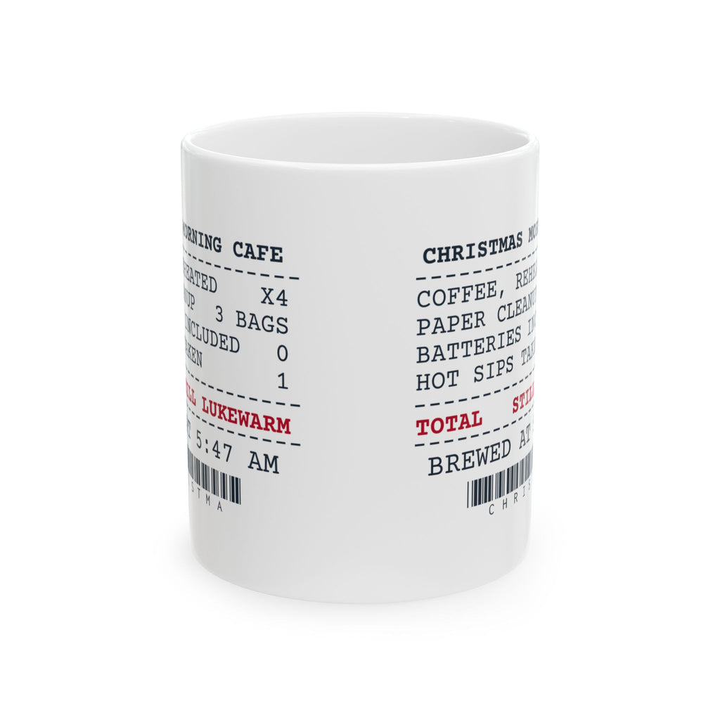 Funny Christmas Coffee Mug Coffee Reheated Four Times Receipt