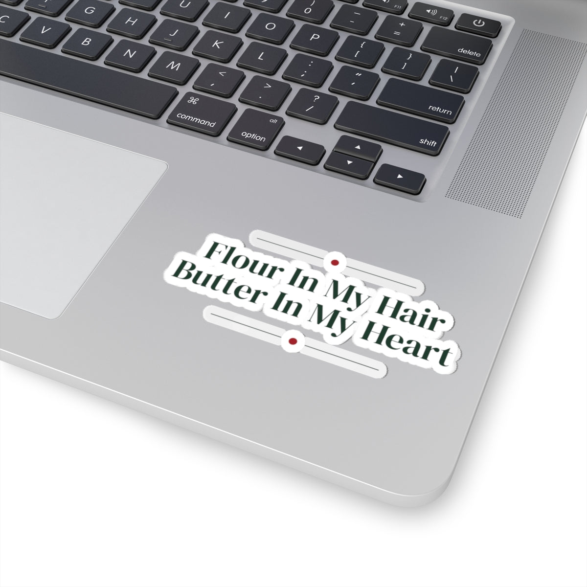 Funny Christmas Sticker Flour In My Hair Butter In My Heart