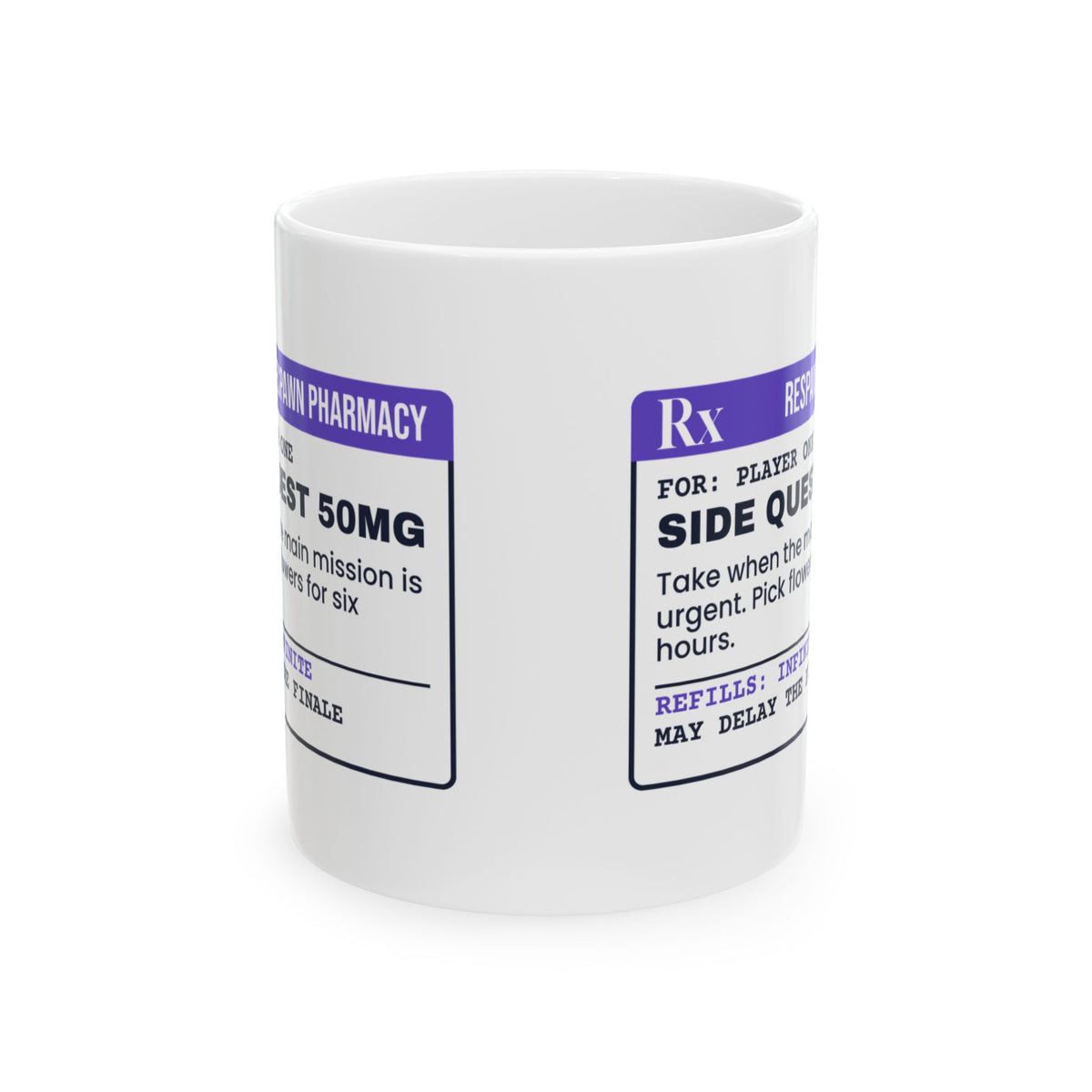 Funny Gamer Mug Side Quest 50mg Gamer Prescription For Gamers