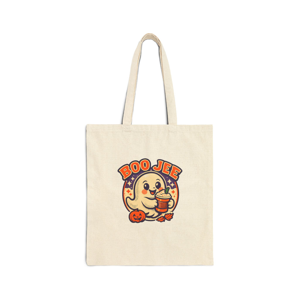 Boo Jee Funny Ghost Pumpkin Spice Tote Bag