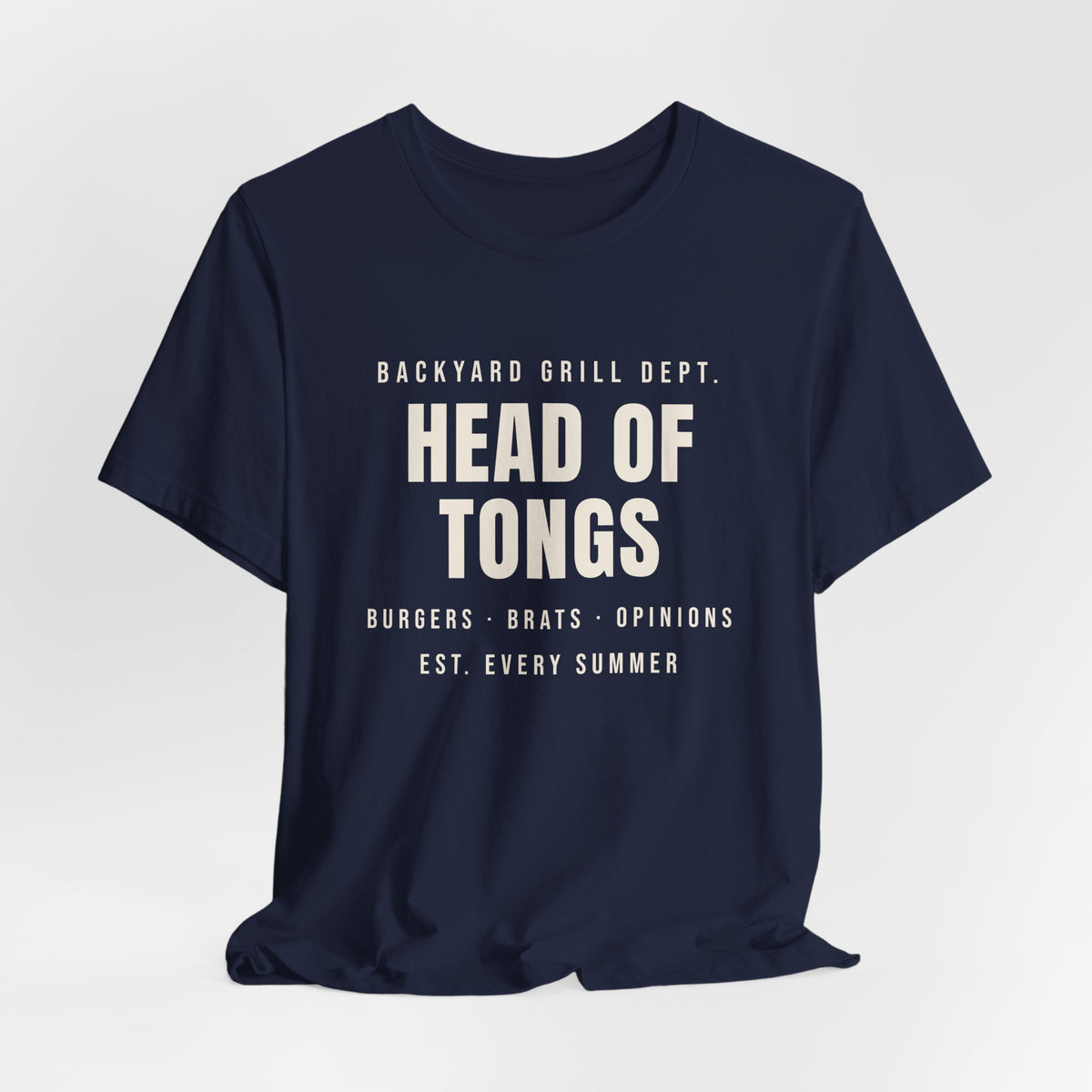 Funny Grill Dad Shirt Head Of Tongs Backyard BBQ