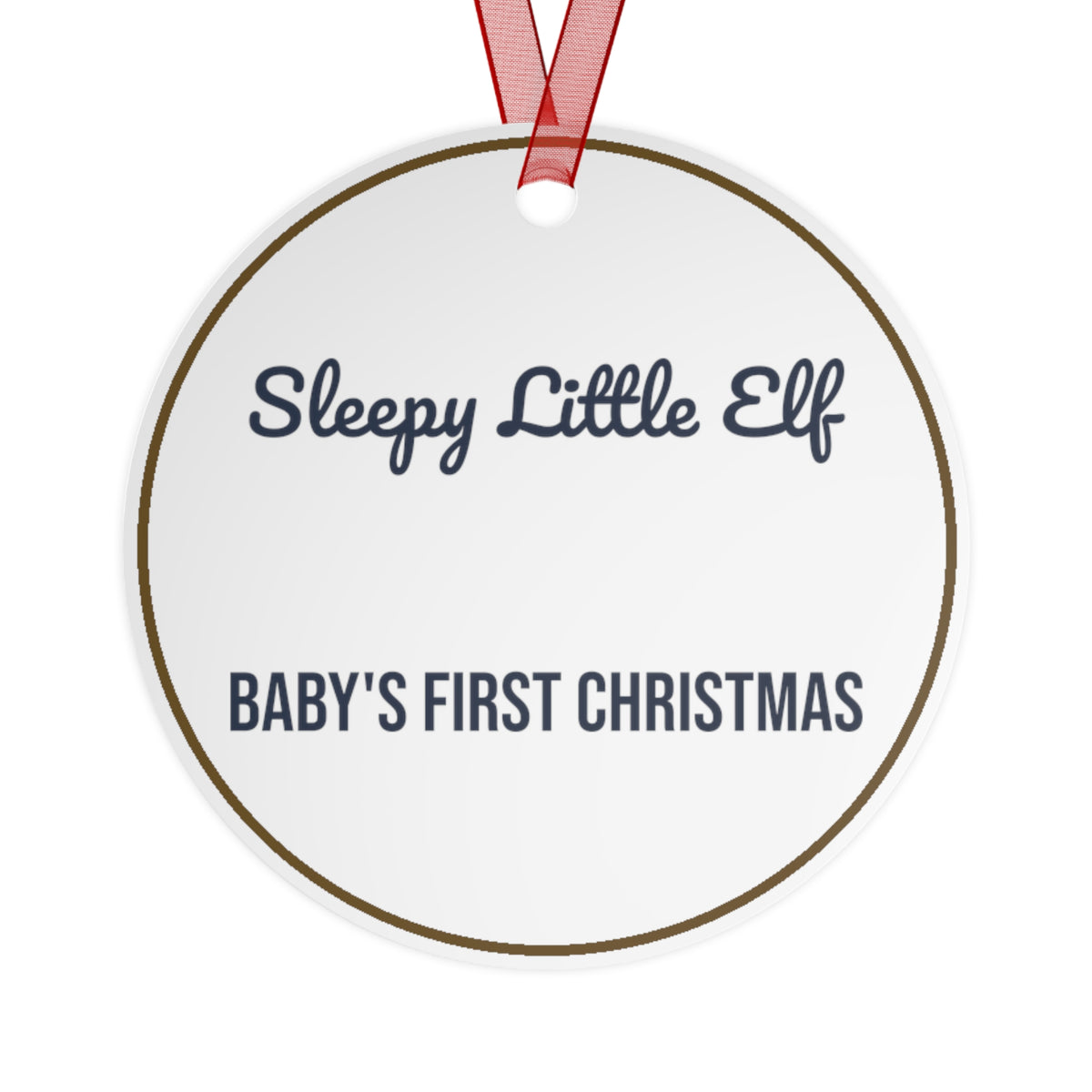 Christmas Ornament Sleepy Little Elf Baby's First Christmas