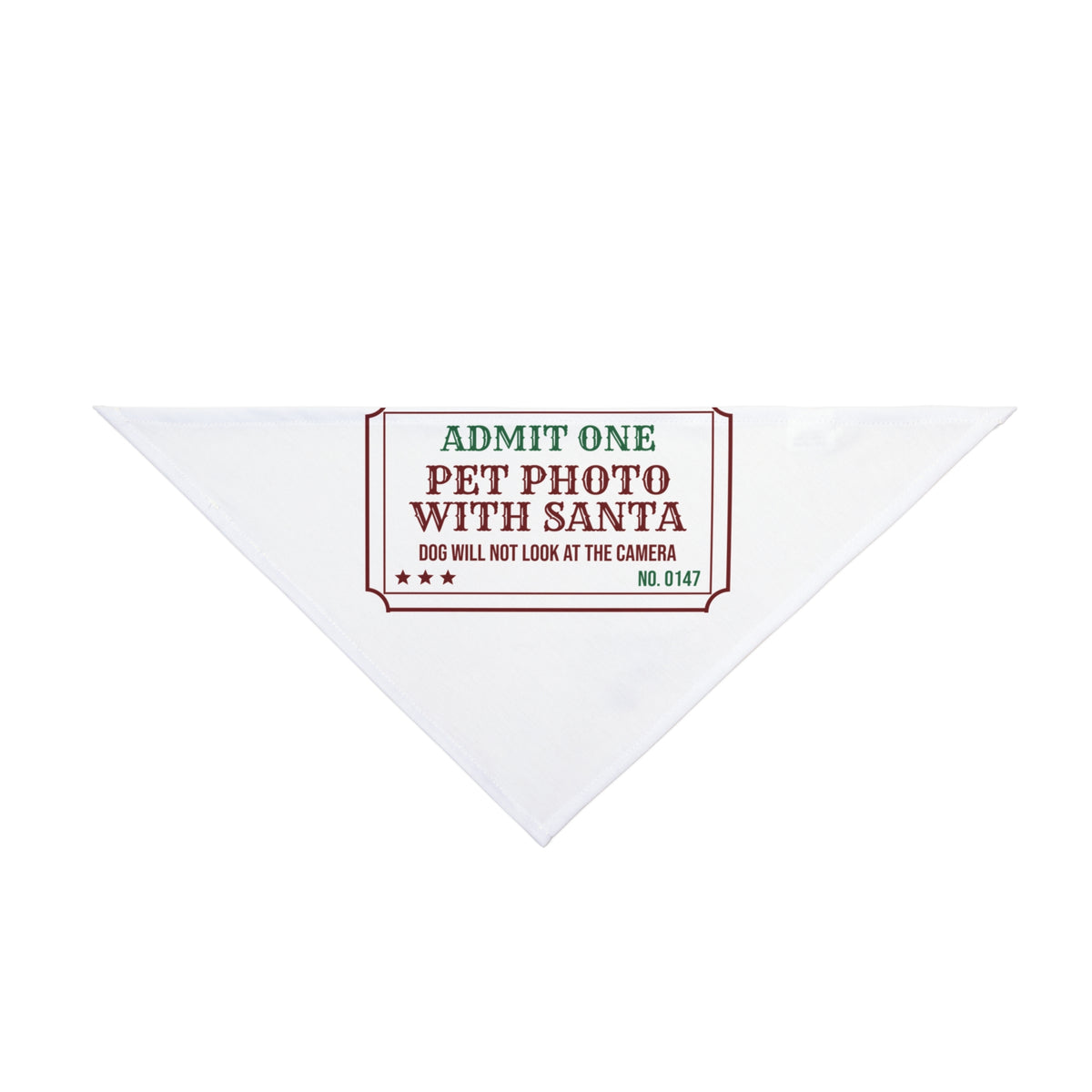 Funny Christmas Dog Bandana Photo With Santa Dog Looked Away