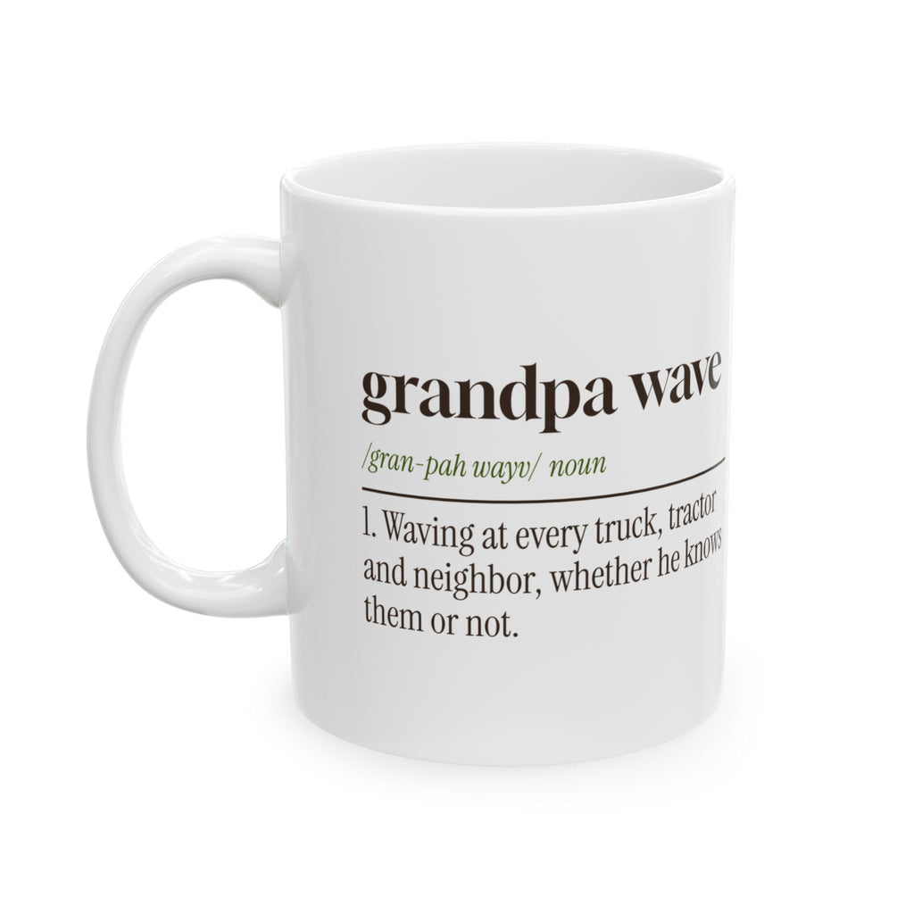 Funny Grandpa Father's Day Coffee Mug Grandpa Wave Dictionary