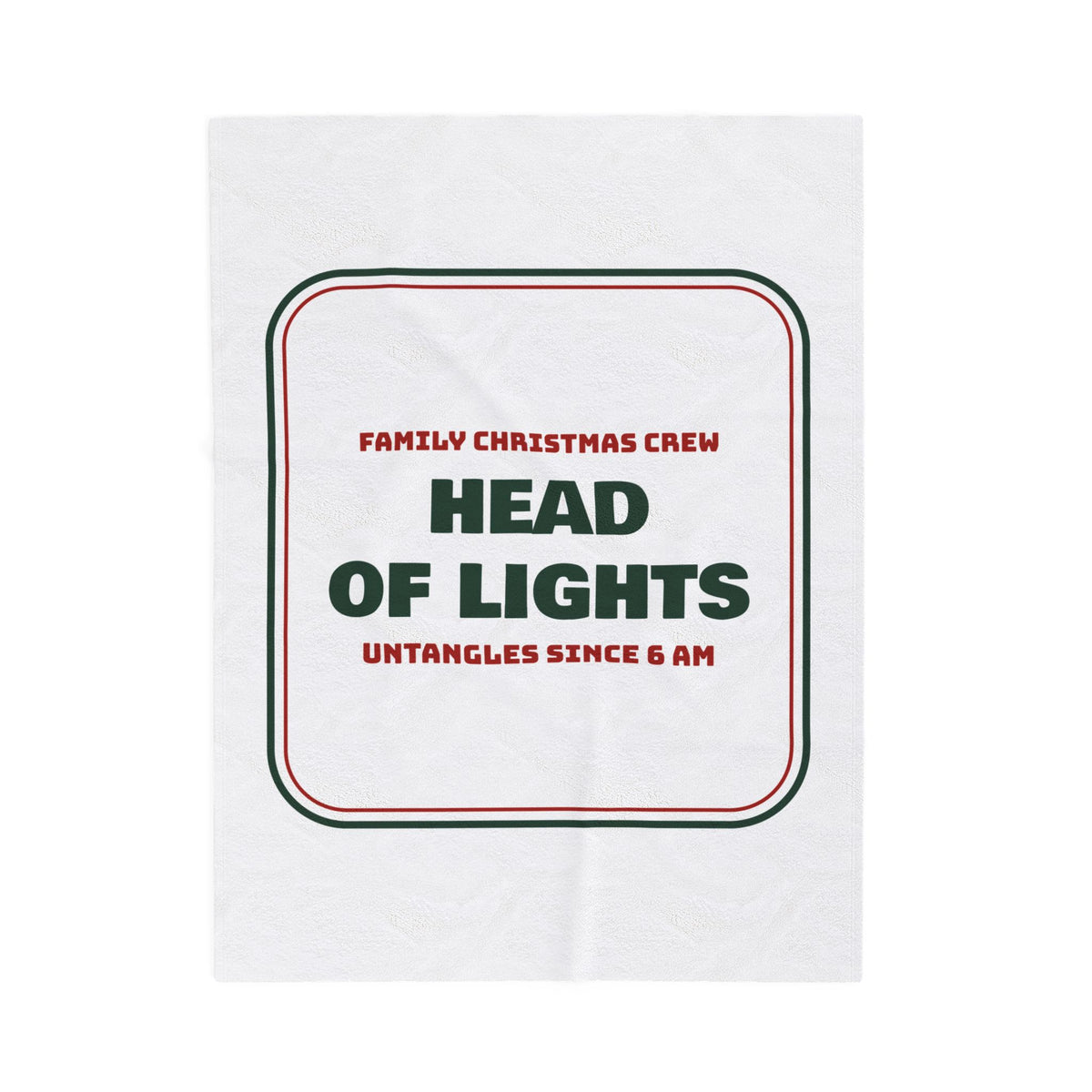 Matching Family Christmas Throw Blanket Head Of Lights Family Crew