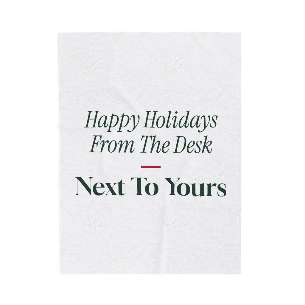 Christmas Throw Blanket For Coworkers Happy Holidays From The Desk Nearby