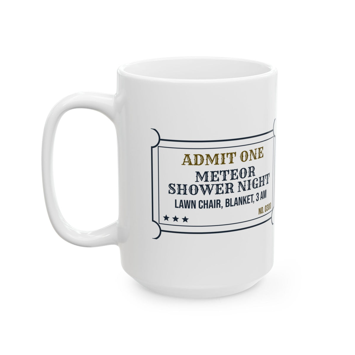 Funny Astronomy Coffee Mug Meteor Shower Night Lawn Chair At 3 AM