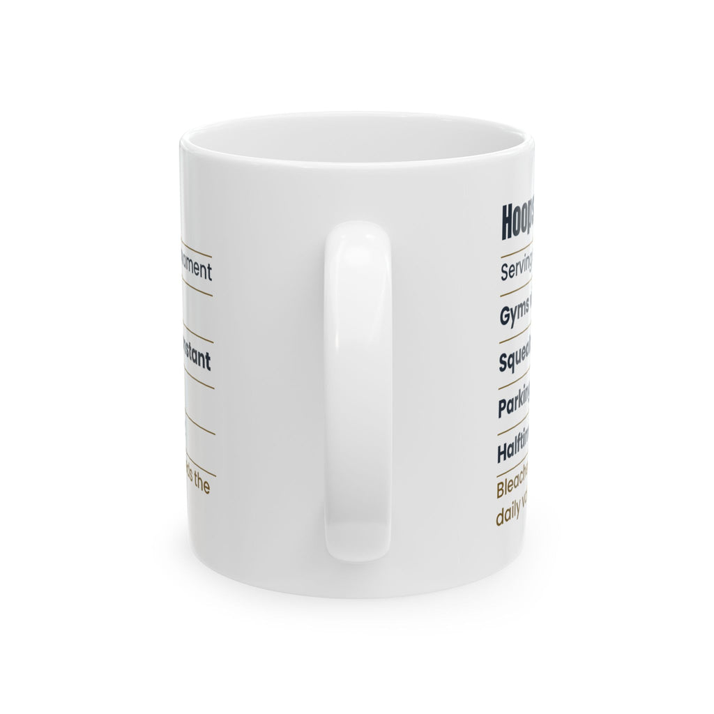 Funny Basketball Coffee Mug Hoops Facts Label For Basketball Parents