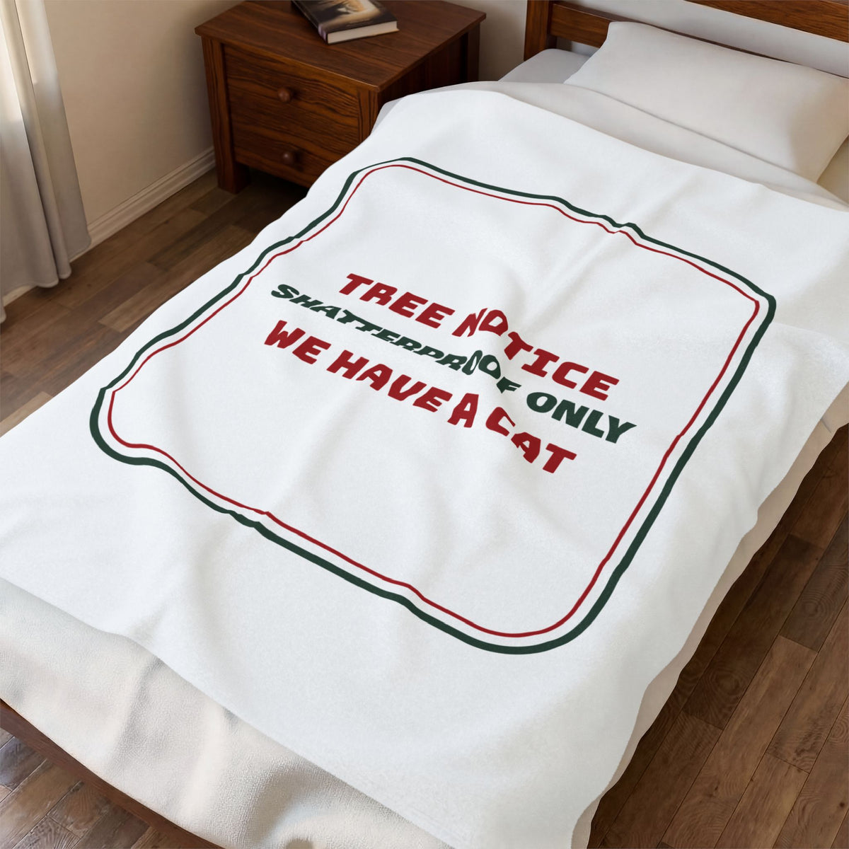 Funny Christmas Cat Throw Blanket Shatterproof Only We Have A Cat