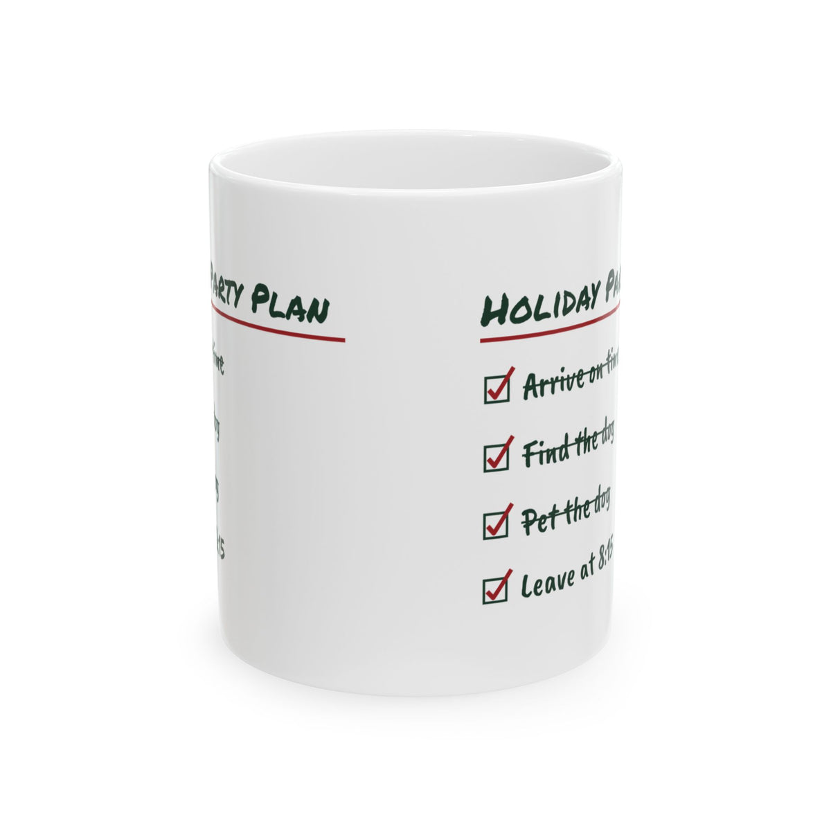 Funny Introvert Christmas Coffee Mug Holiday Party Plan Leave At 8:15