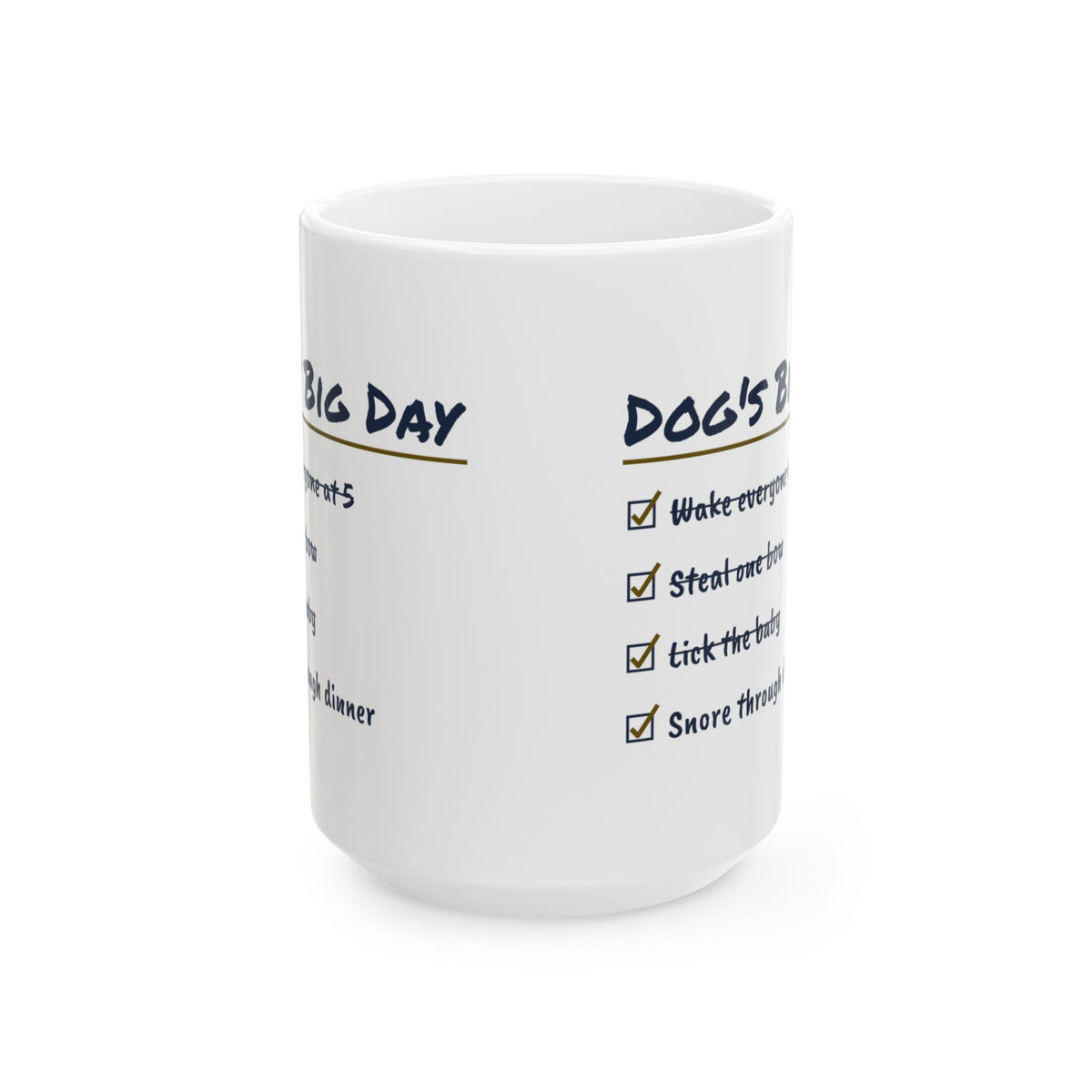 Funny Christmas Dog Coffee Mug Steal One Bow Checklist For Dog Owners