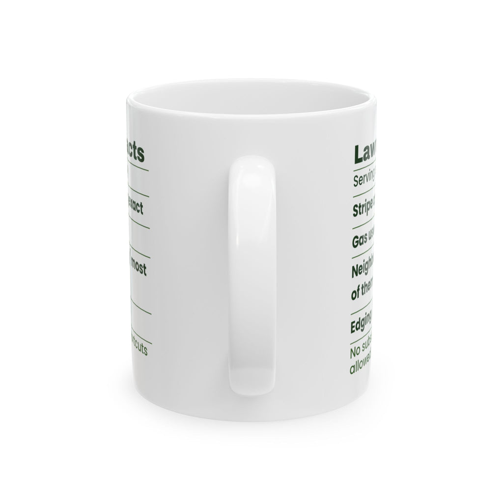 Funny Lawn Dad Coffee Mug Lawn Dad Facts Label For Dad