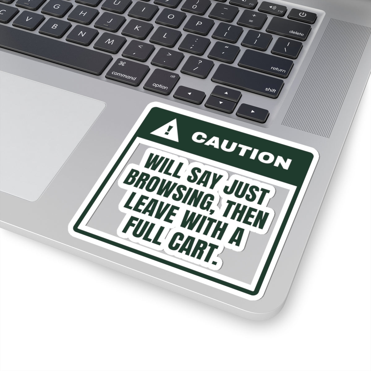 Funny Christmas Shopping Sticker Just Browsing Warning For Shoppers